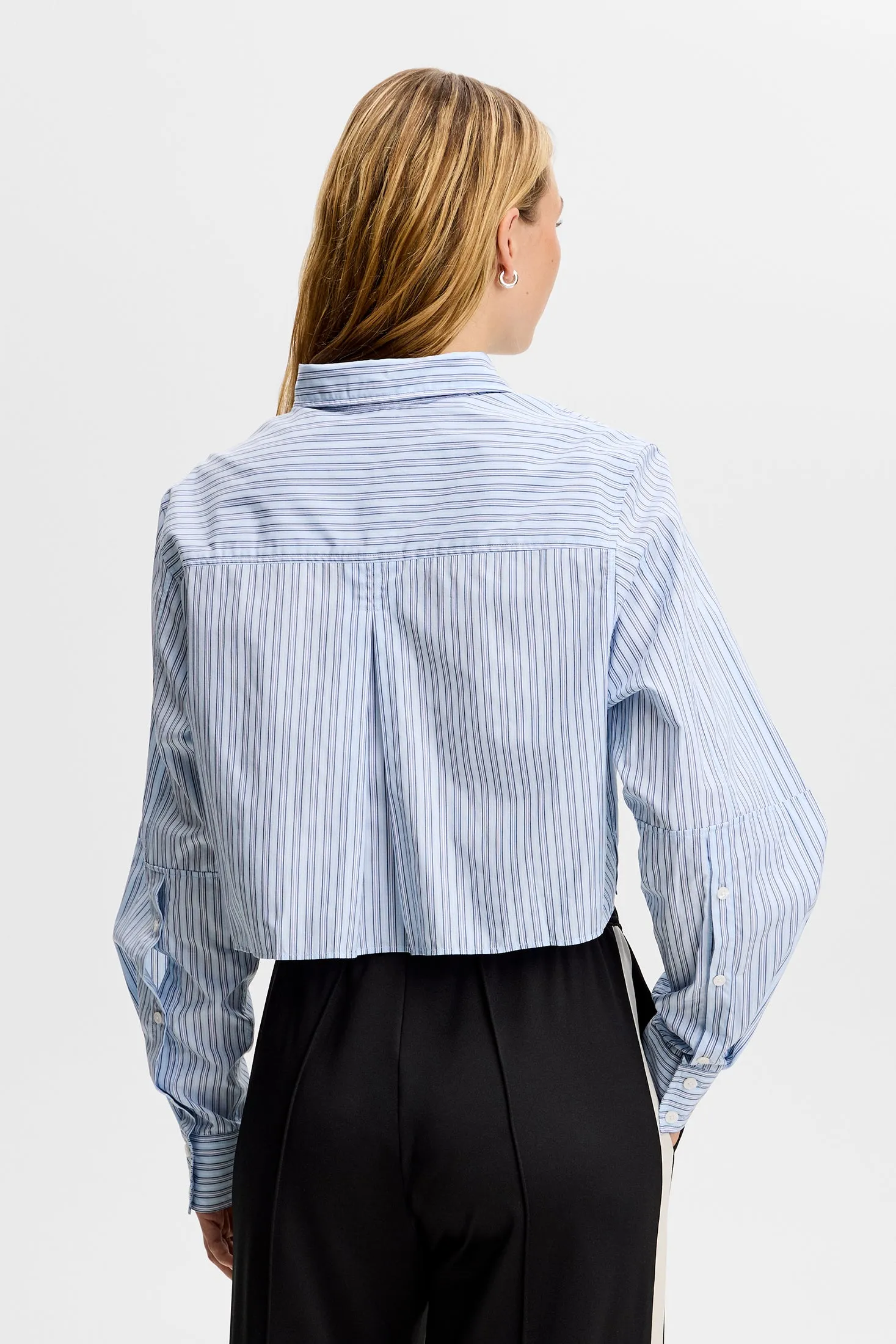 Jelina Cotton Stripe Shirt / Forget-Me-Not sold by J. Lindeberg product image thumbnail 4