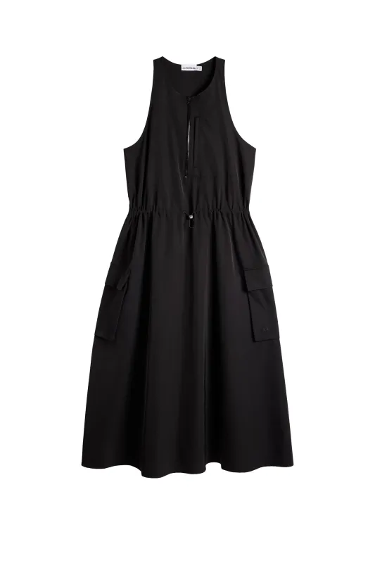 Merina Drape Dress / Black made by J. Lindeberg
