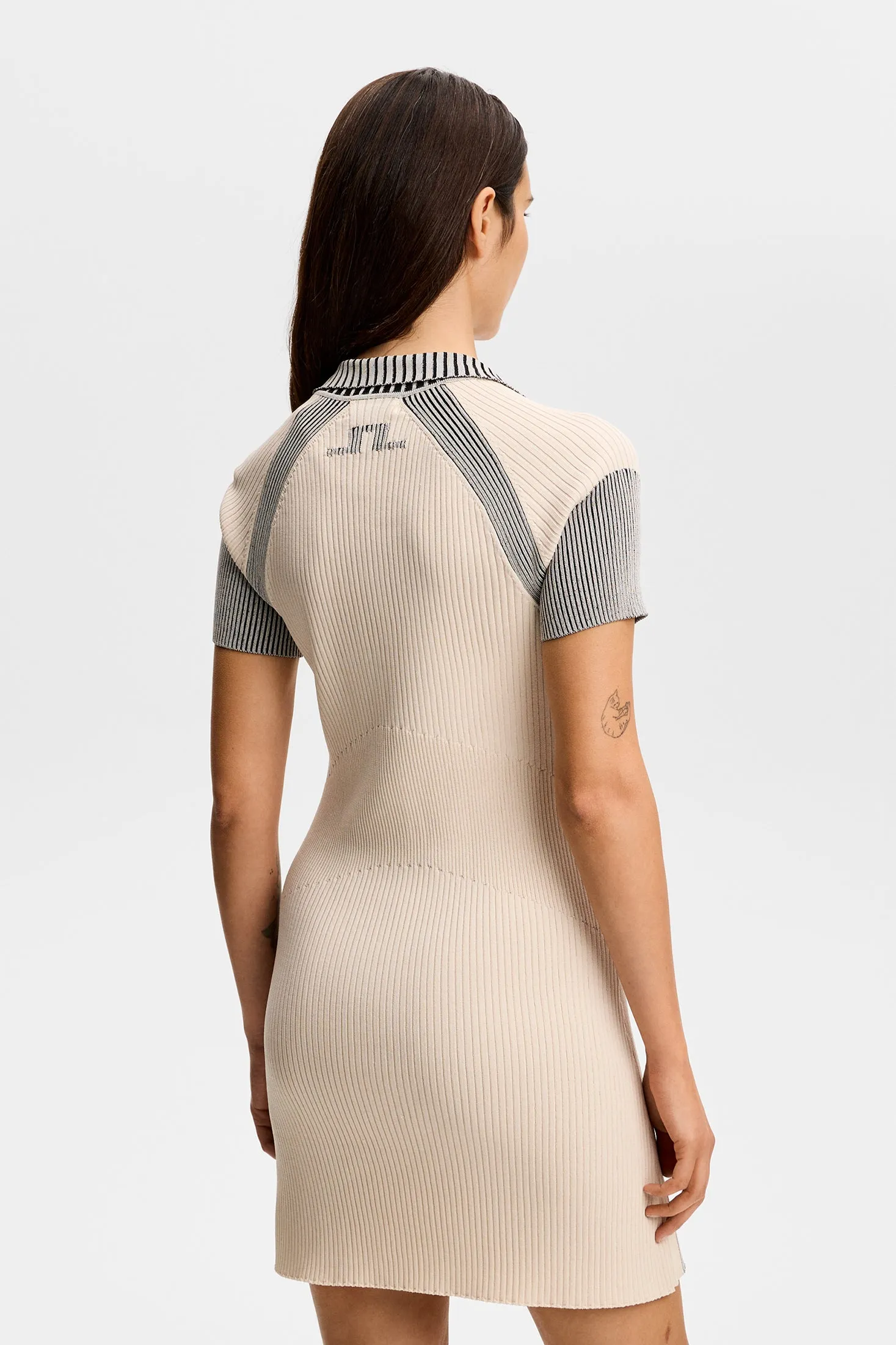 Tala Contrast Rib Knit Dress / Moonbeam sold by J. Lindeberg product image thumbnail 3