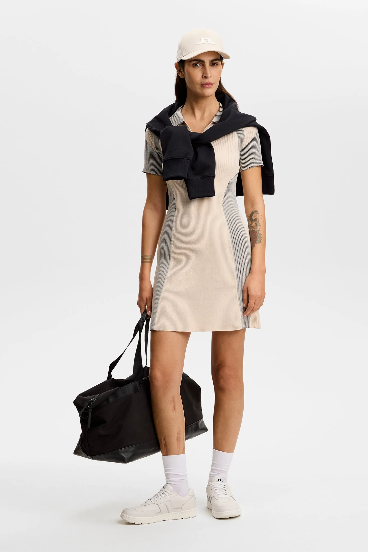 Tala Contrast Rib Knit Dress / Moonbeam sold by J. Lindeberg product image thumbnail 4