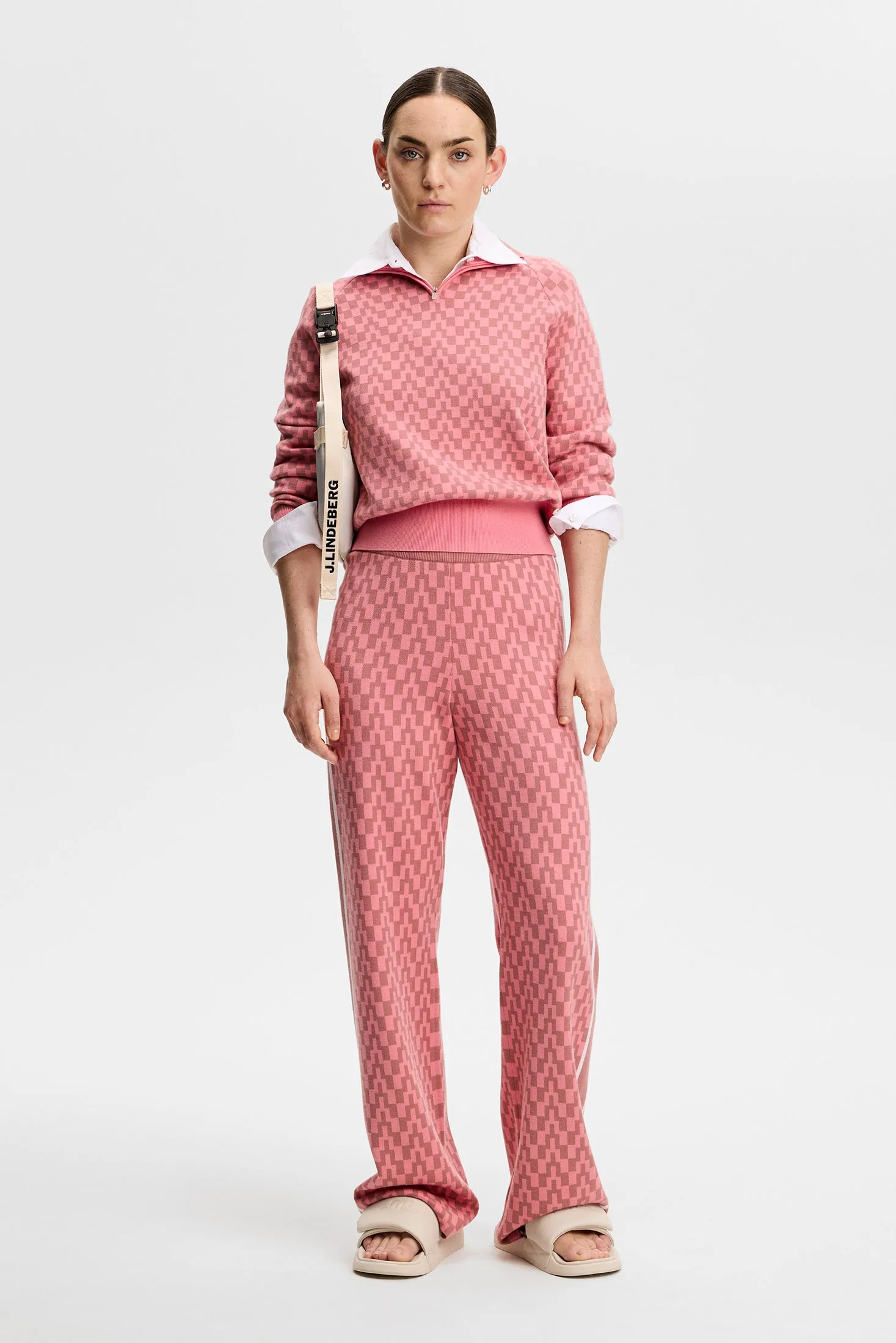Kera Knitted Jacquard Pant / Bridge Stack Rose M sold by J. Lindeberg product image thumbnail 4