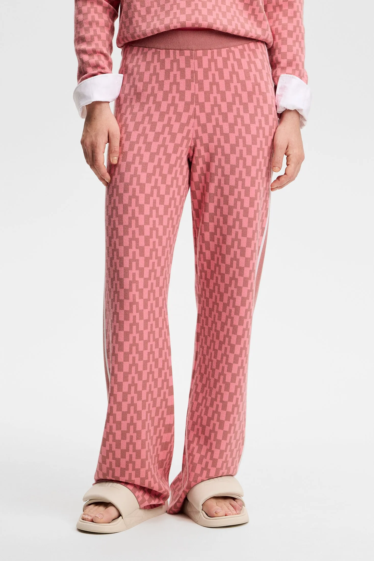 Kera Knitted Jacquard Pant / Bridge Stack Rose M sold by J. Lindeberg product image thumbnail 2