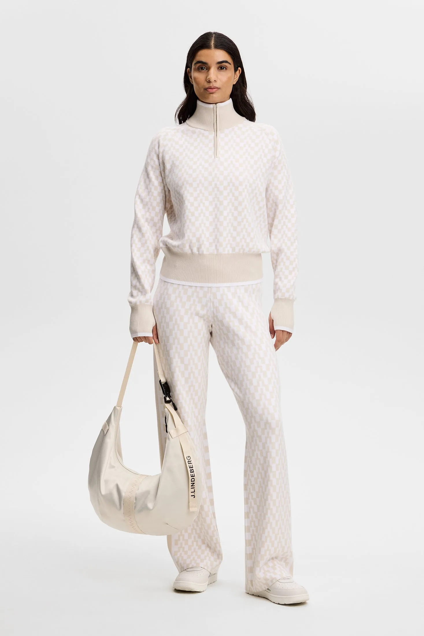 Kera Knitted Jacquard Pant / Bridge Stack Moonbeam M sold by J. Lindeberg product image thumbnail 3