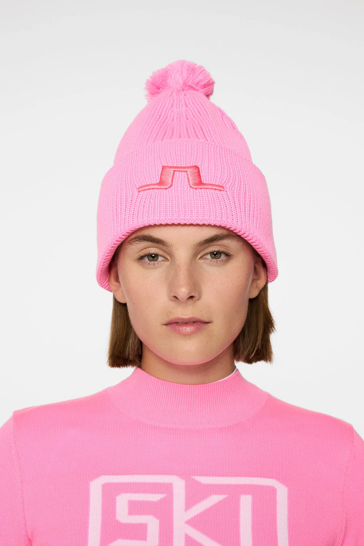 Grace Beanie / Eosine Pink sold by J. Lindeberg product image thumbnail 3