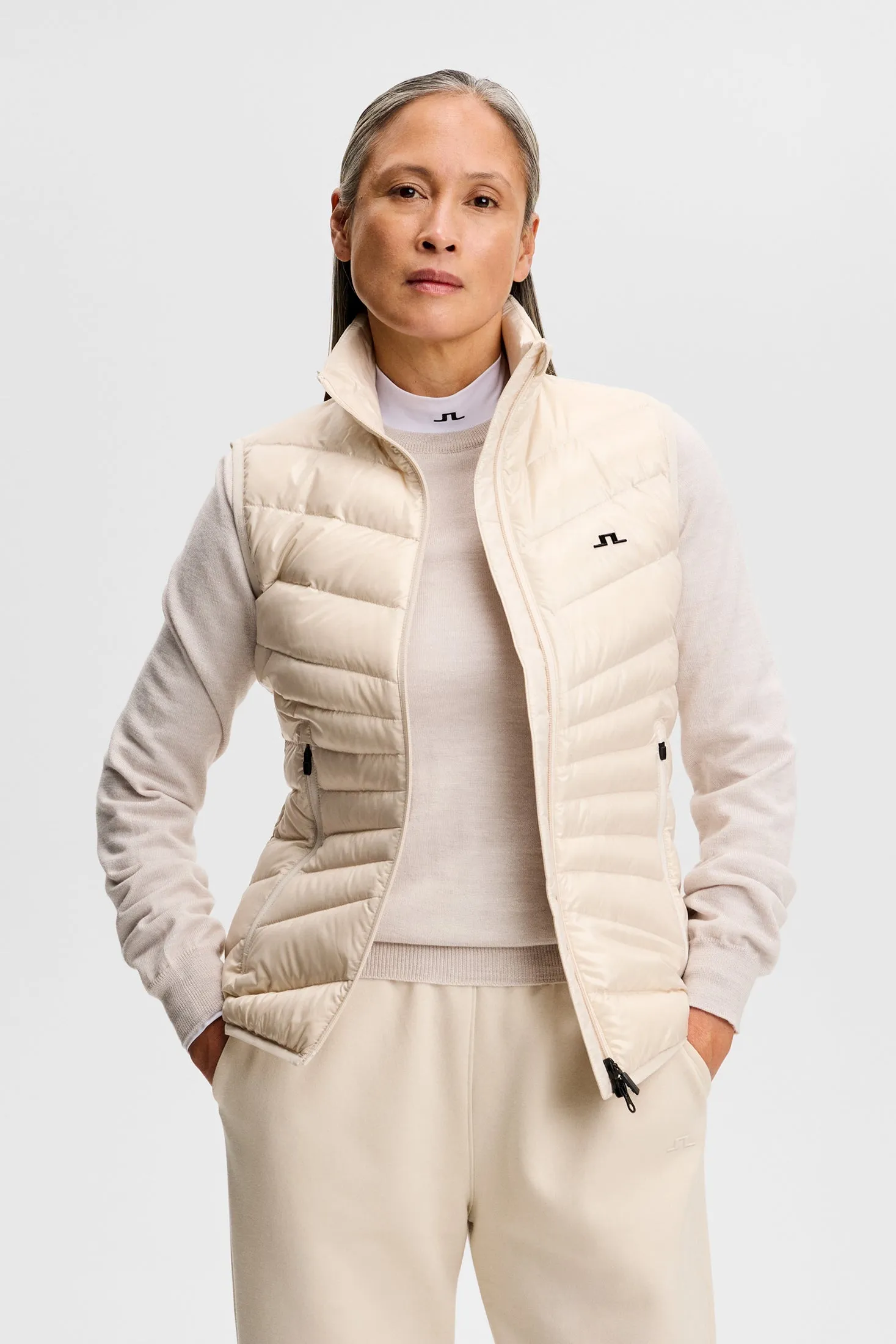 Lara Light Down Vest / Moonbeam sold by J. Lindeberg product image thumbnail 2