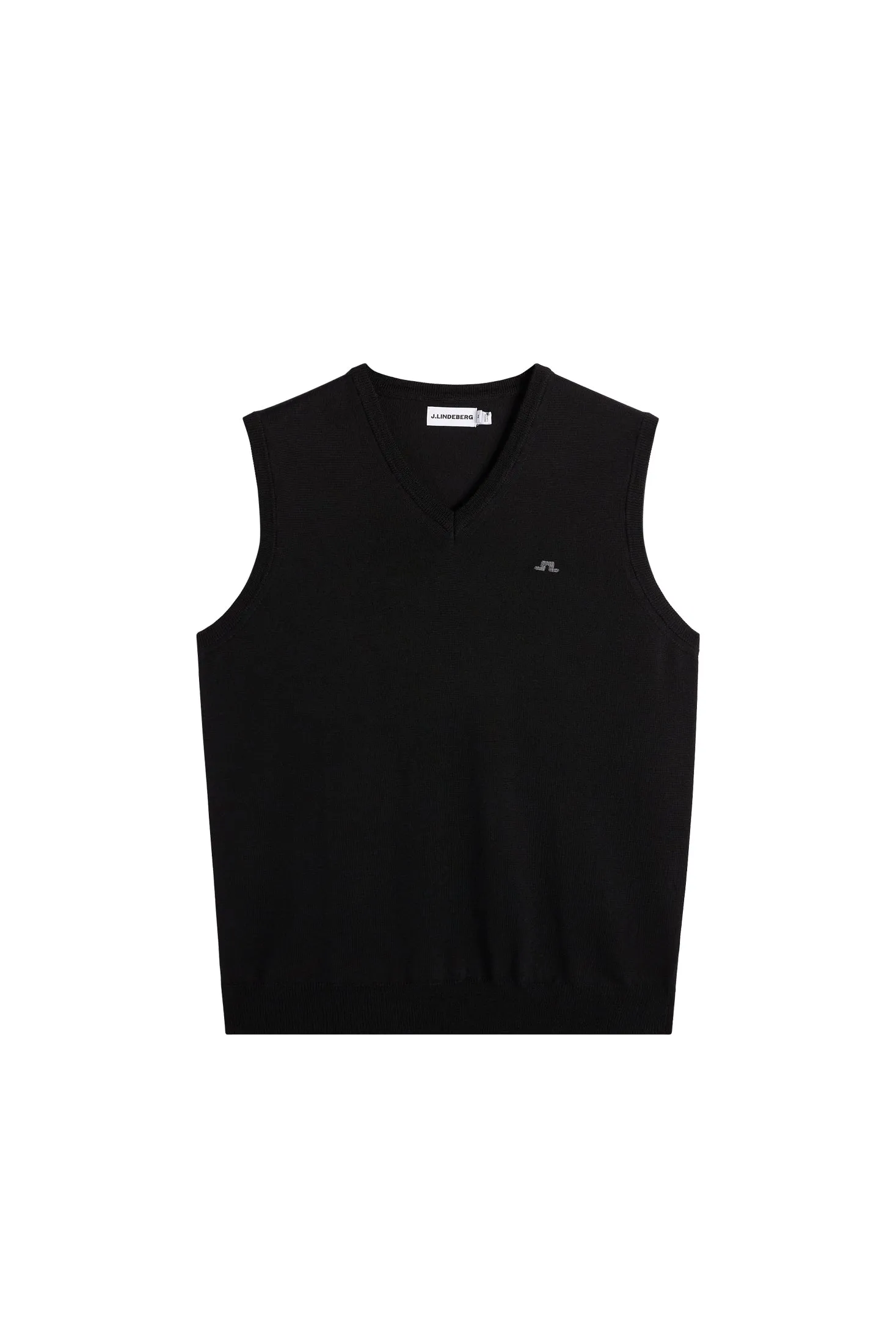 Liam Knitted Vest / Black sold by J. Lindeberg