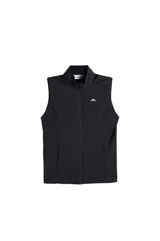 Thorine Wind Packable Vest / Black made by J. Lindeberg