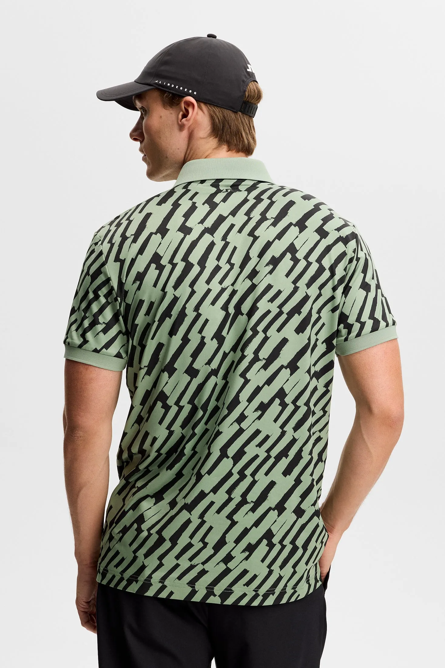 Tour Tech Print Polo / Oak Green M sold by J. Lindeberg product image thumbnail 3