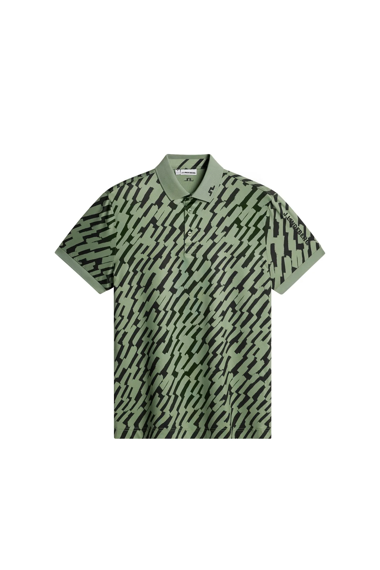 Tour Tech Print Polo / Oak Green M sold by J. Lindeberg