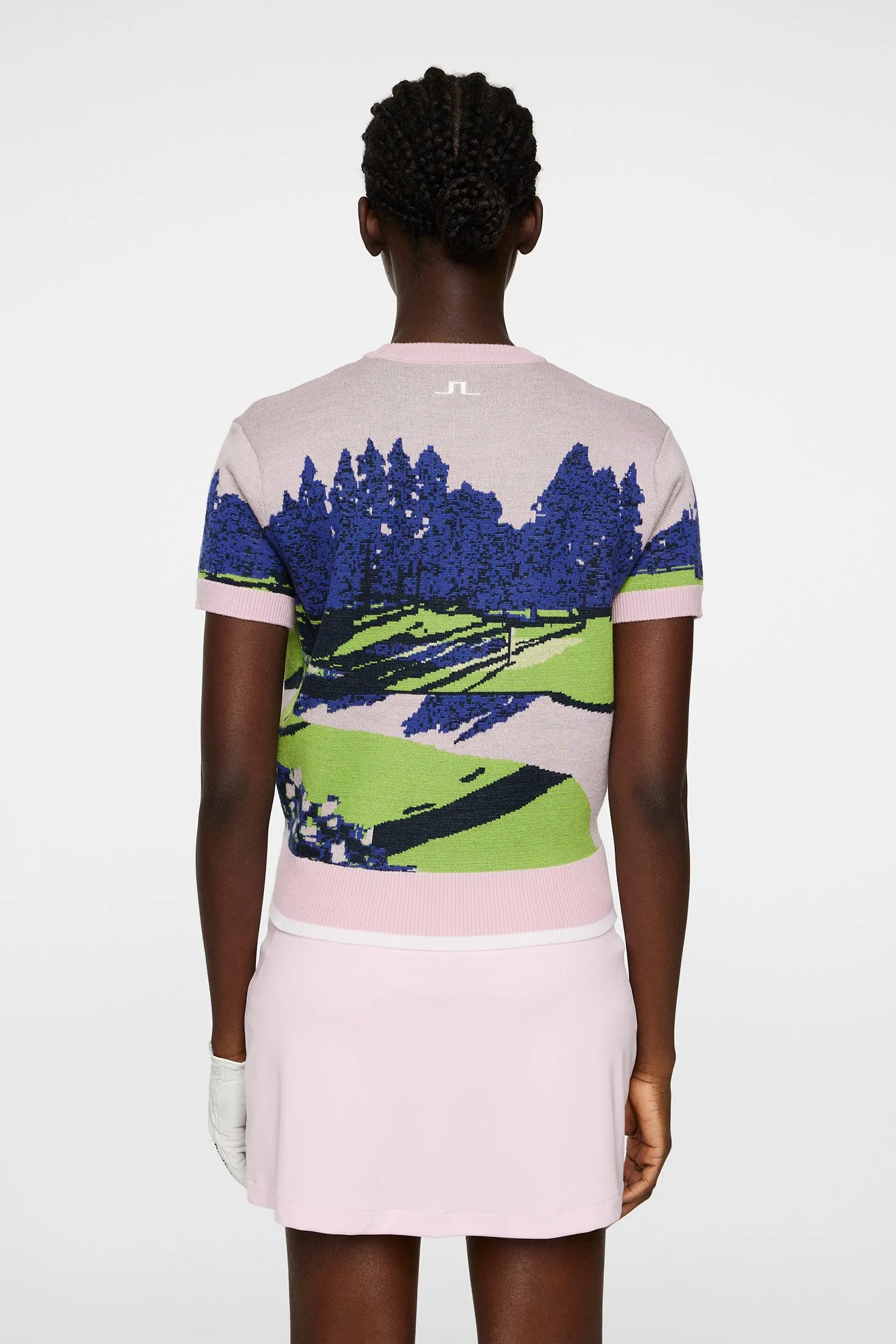 Nico Knitted Top / Watercolor Jacquard Pink sold by J. Lindeberg product image thumbnail 4