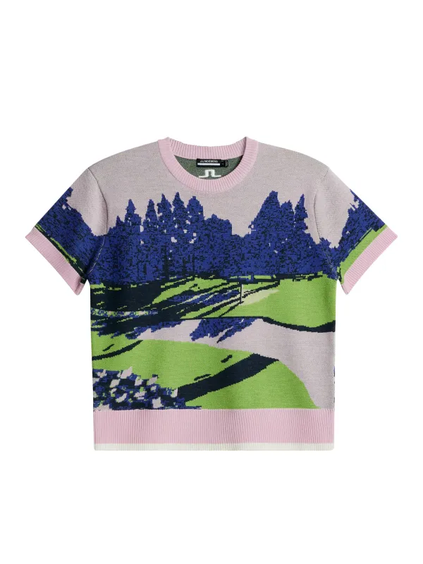 Nico Knitted Top / Watercolor Jacquard Pink made by J. Lindeberg