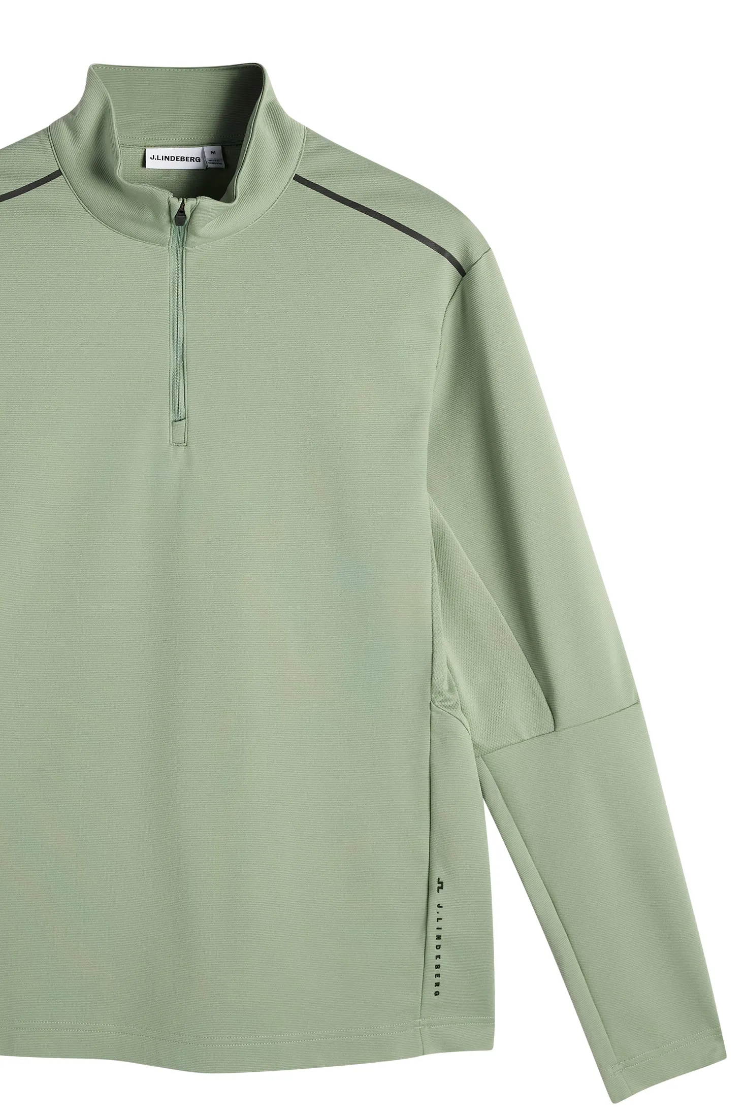 Leon Quarter Zip Mid Layer / Hedge Green sold by J. Lindeberg product image thumbnail 2