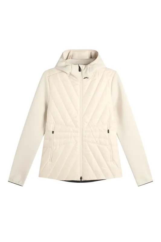 Holma Quilt Hybrid Hood / Moonbeam sold by J. Lindeberg