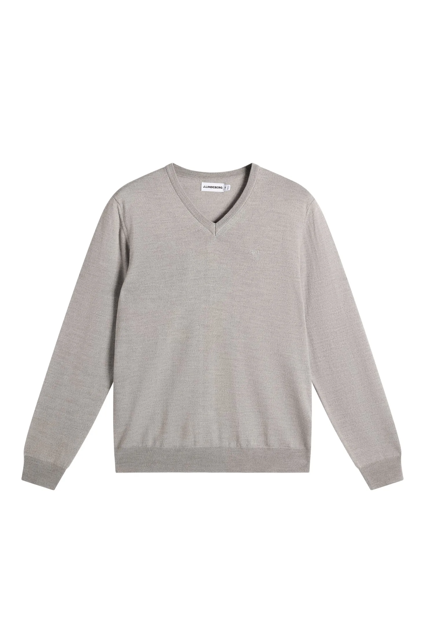 Lymann Knitted Sweater / Light Grey Melange sold by J. Lindeberg