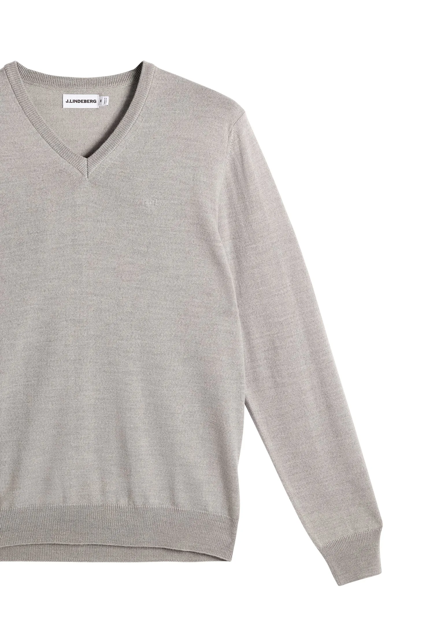 Lymann Knitted Sweater / Light Grey Melange sold by J. Lindeberg product image thumbnail 2