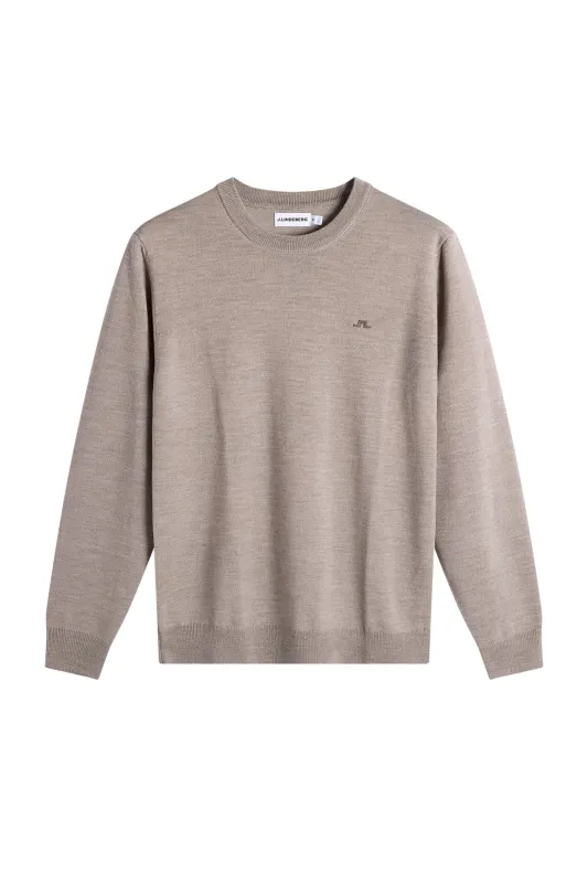 Keane Merino Crew Neck / Brindle Melange sold by J. Lindeberg
