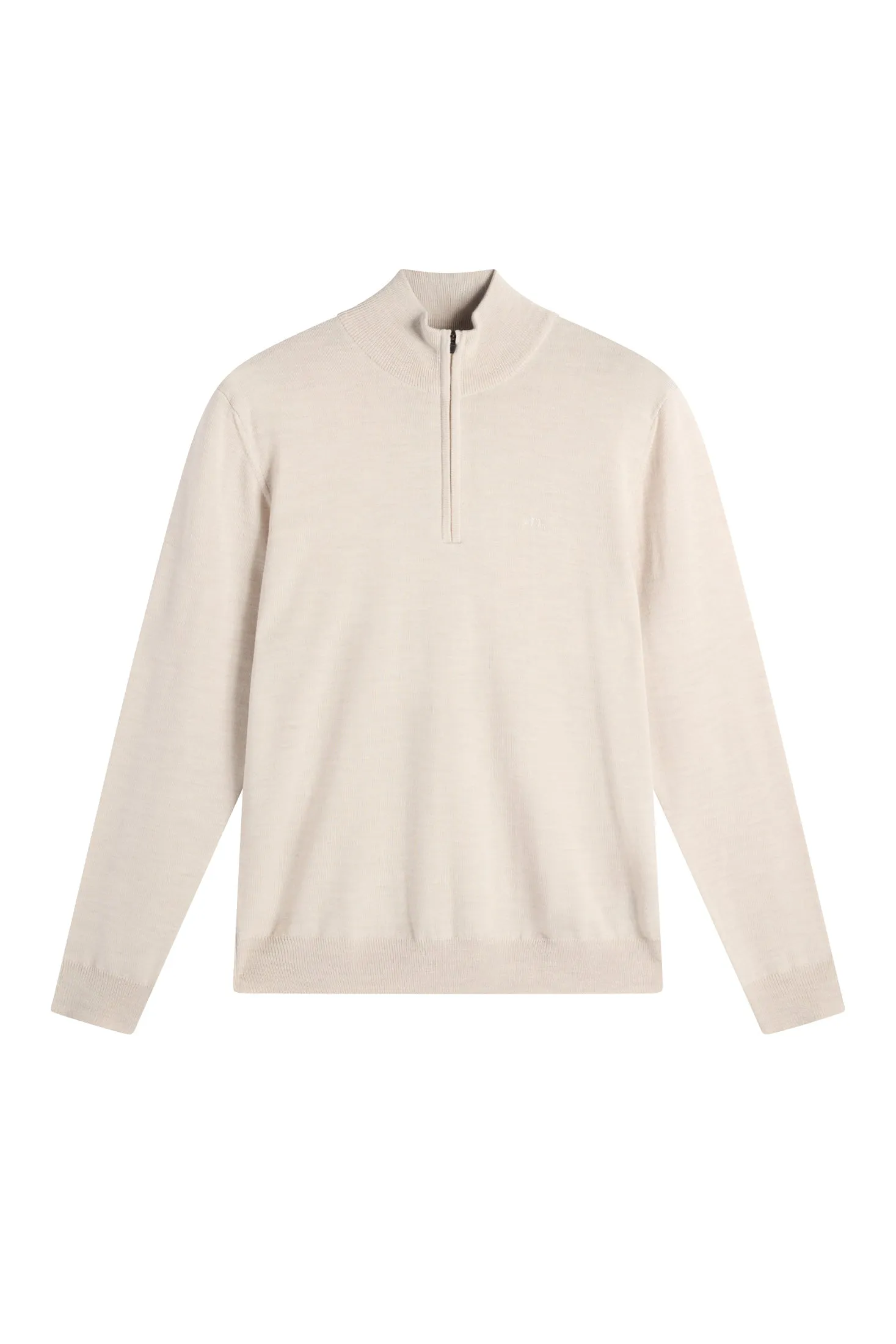 Kiyan Quarter Zip Sweater / Moonbeam Melange sold by J. Lindeberg