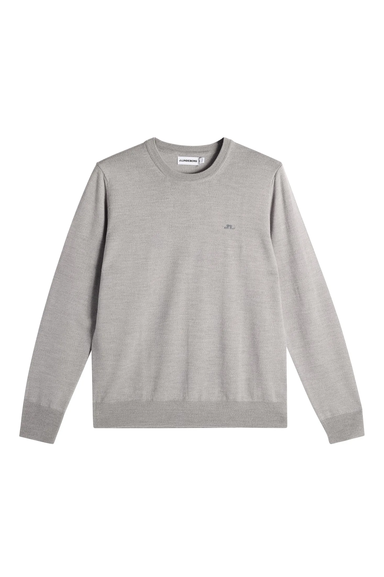 Keane Merino Crew Neck / Light Grey Melange sold by J. Lindeberg