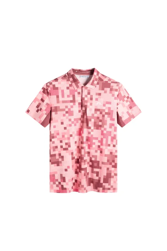 Dario Tour Print Polo / Tour 26 Pink L made by J. Lindeberg