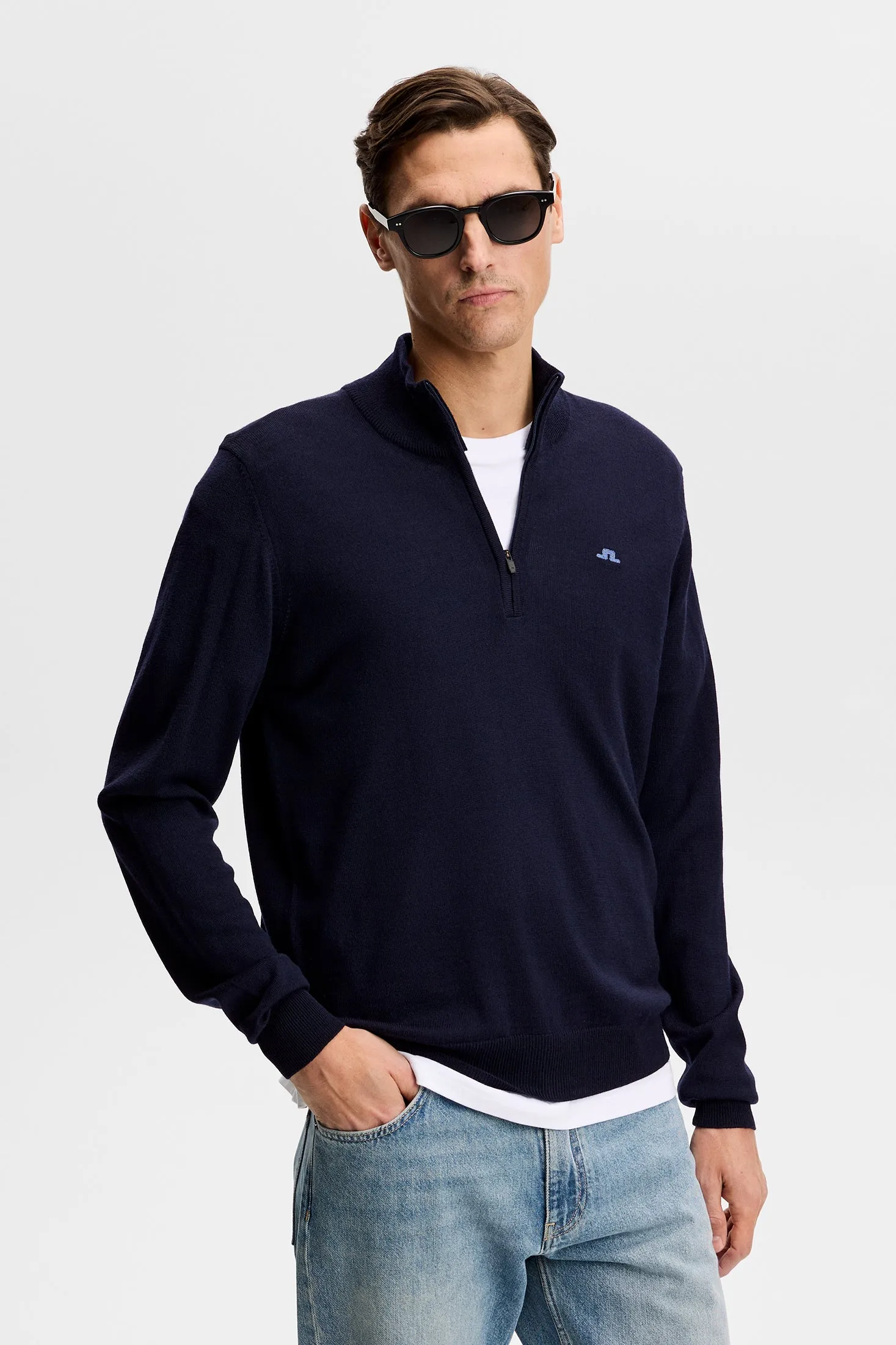 Kiyan Quarter Zip Sweater / JL Navy sold by J. Lindeberg product image thumbnail 2