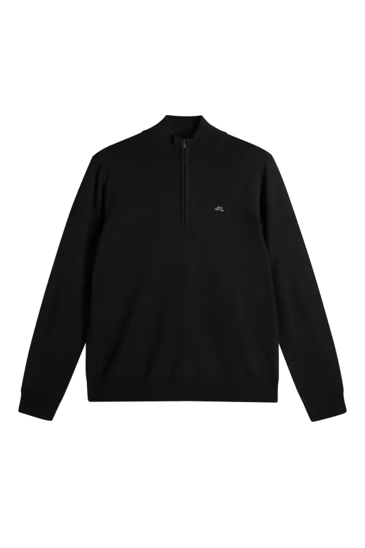 Kiyan Quarter Zip Sweater / Black made by J. Lindeberg