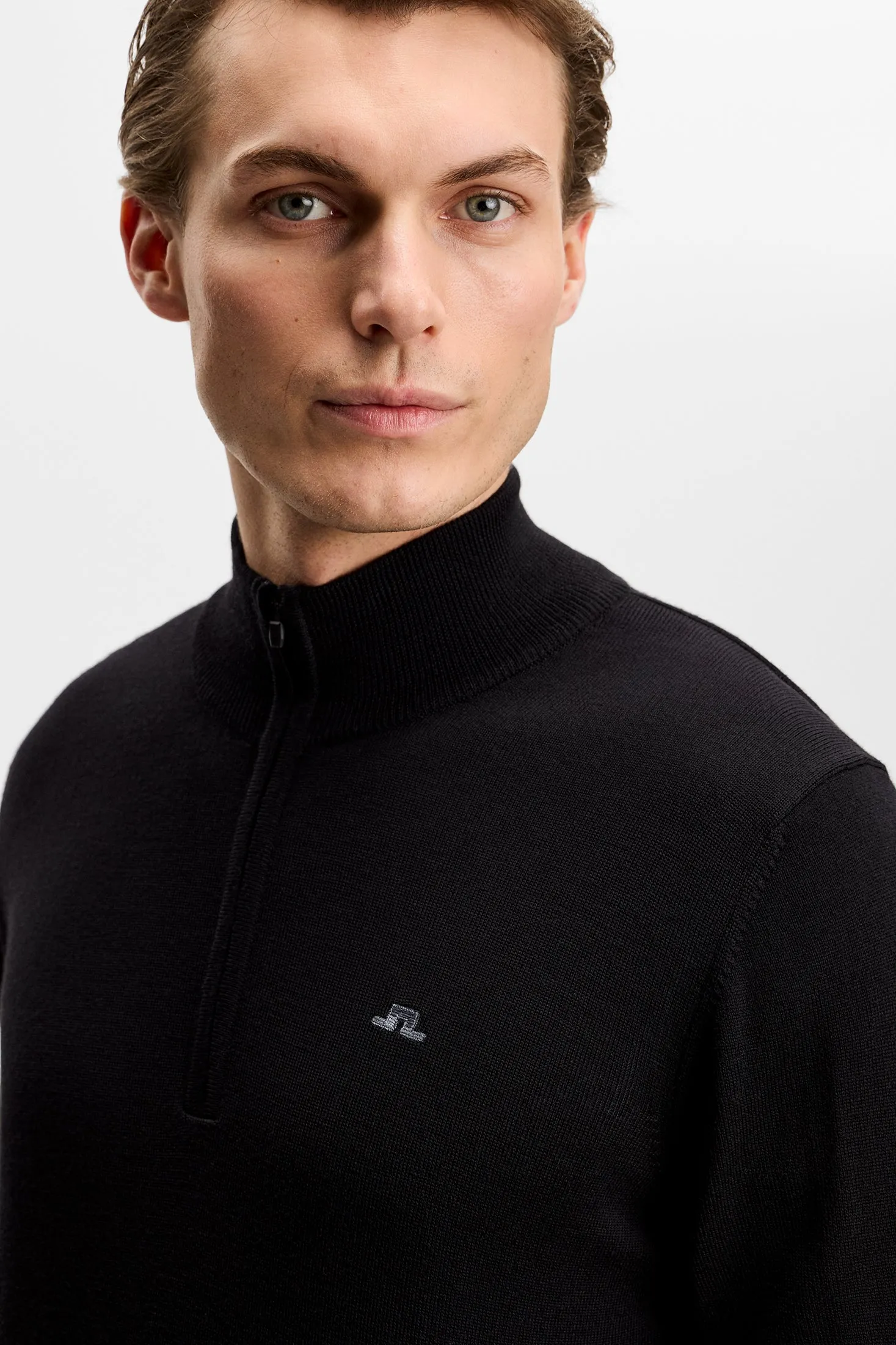 Kiyan Quarter Zip Sweater / Black sold by J. Lindeberg product image thumbnail 5