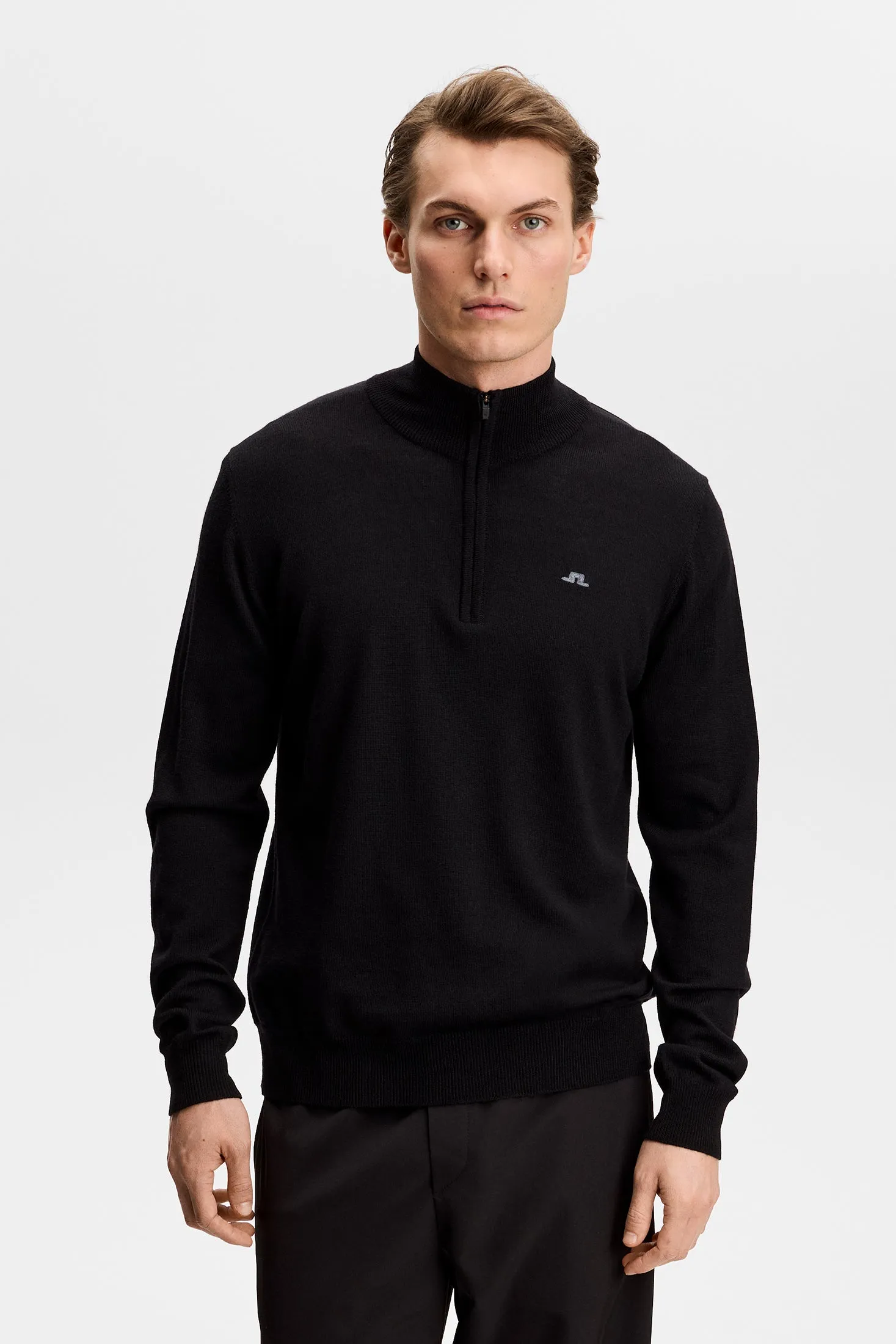 Kiyan Quarter Zip Sweater / Black sold by J. Lindeberg product image thumbnail 2