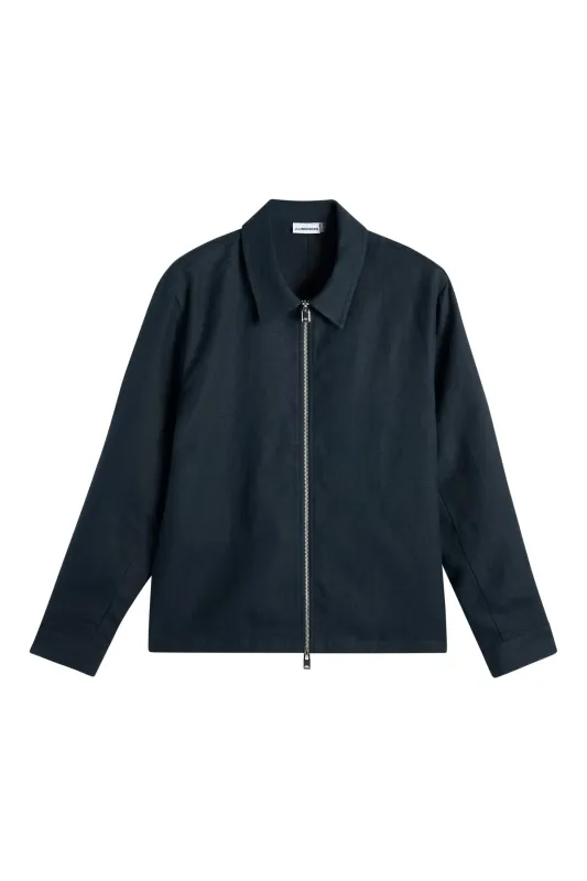 Julius Drape Linen Overshirt / JL Navy made by J. Lindeberg
