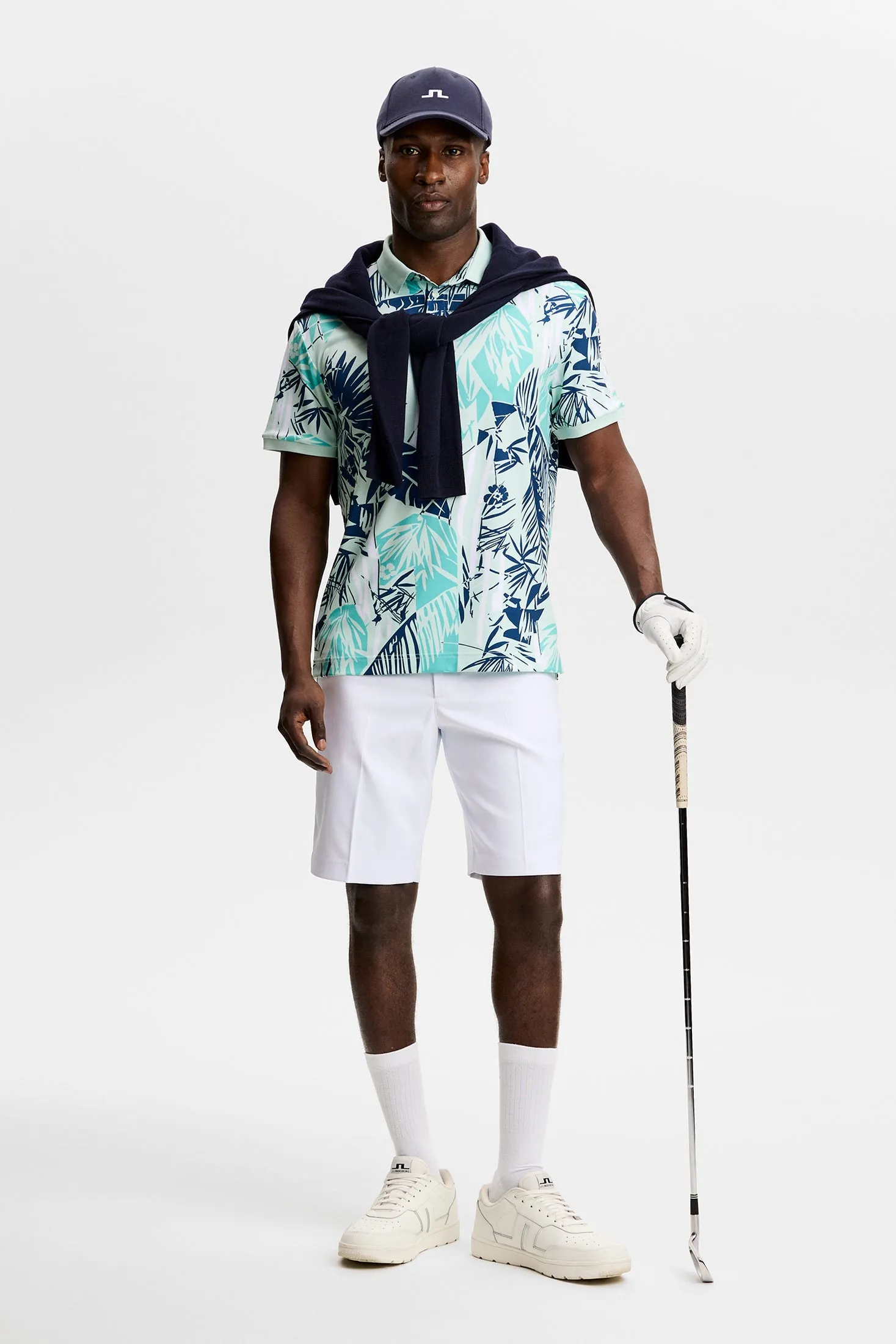 Tour Tech Print Polo / Grove Blue L sold by J. Lindeberg product image thumbnail 4