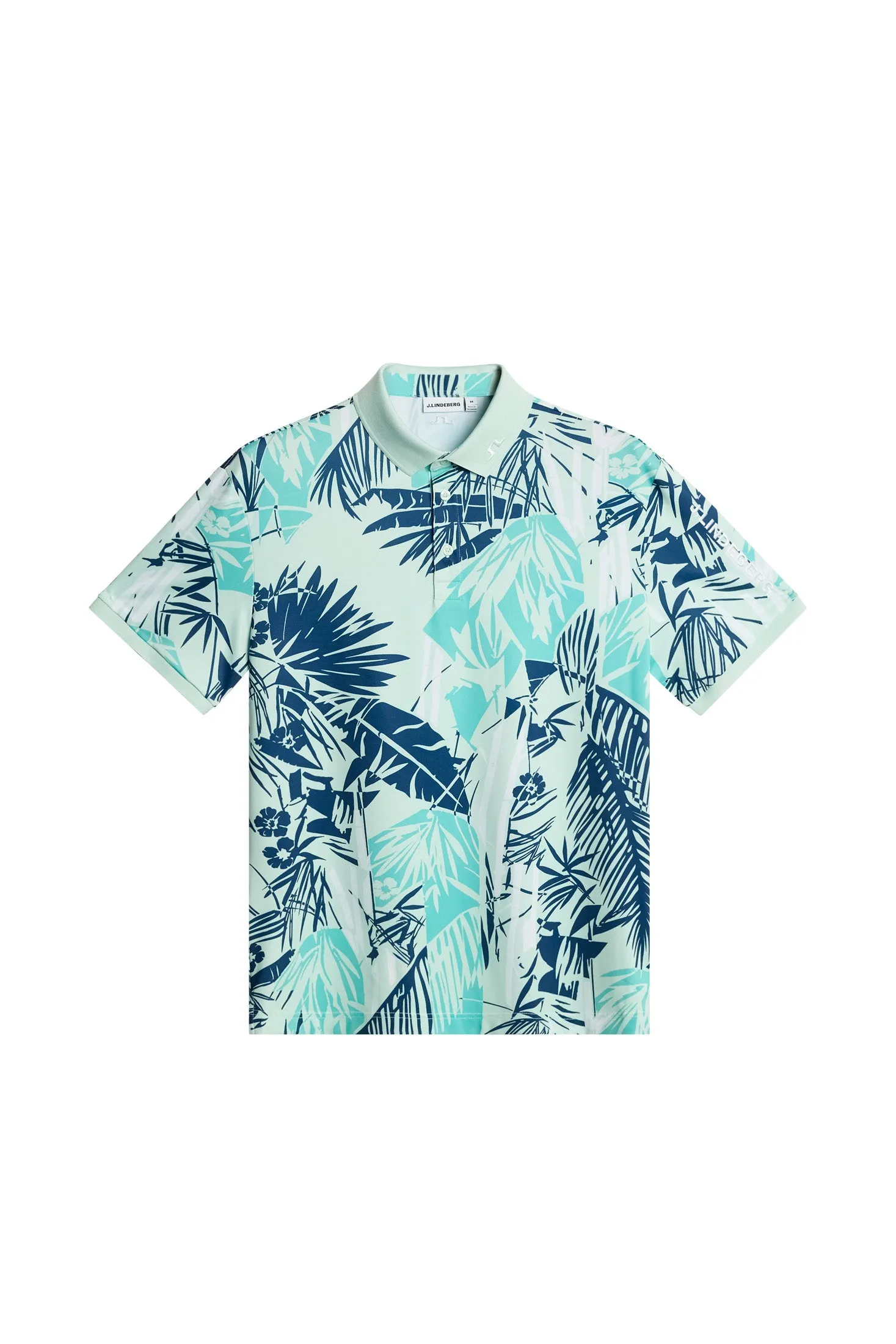 Tour Tech Print Polo / Grove Blue L sold by J. Lindeberg