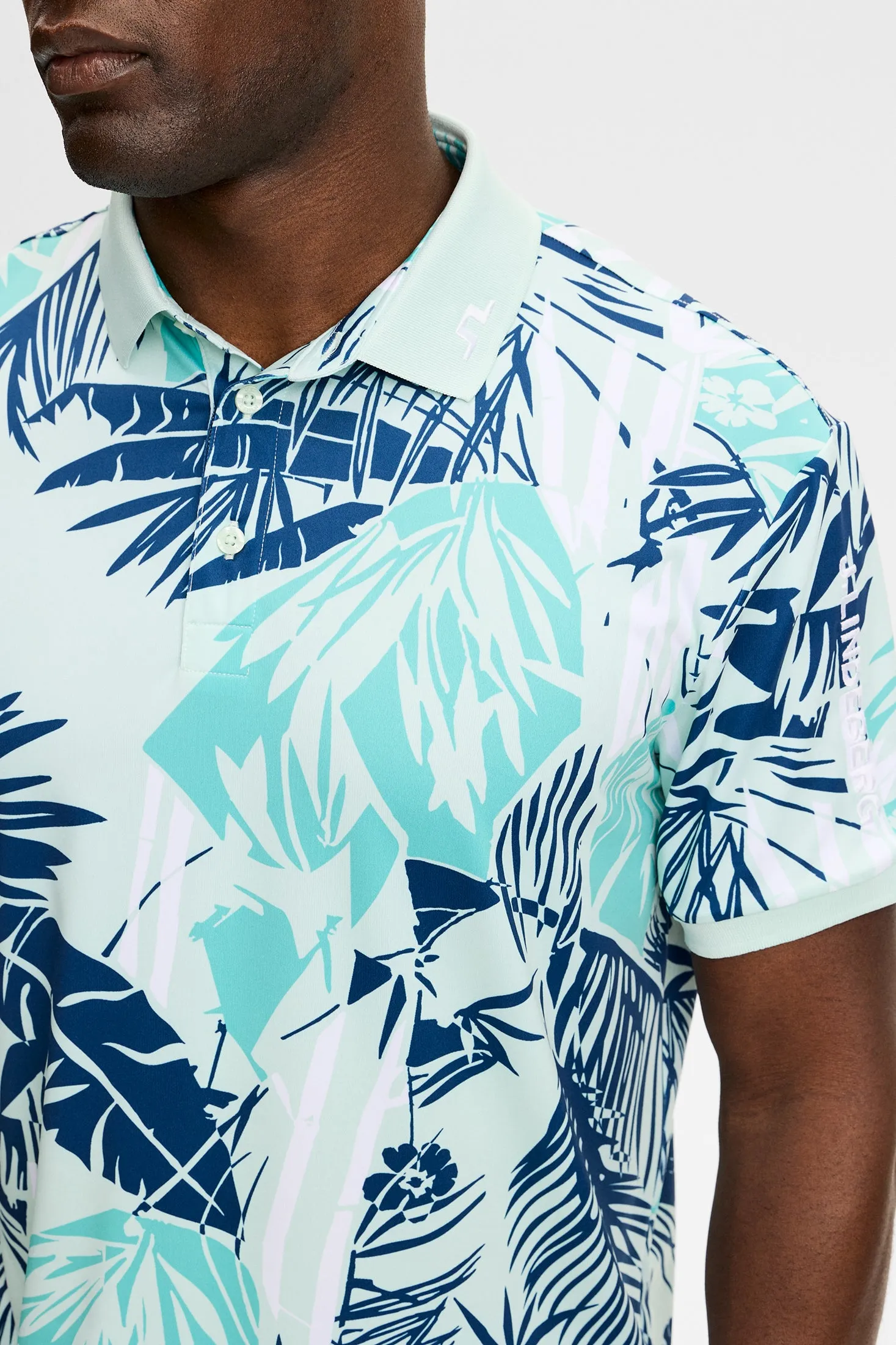Tour Tech Print Polo / Grove Blue L sold by J. Lindeberg product image thumbnail 5