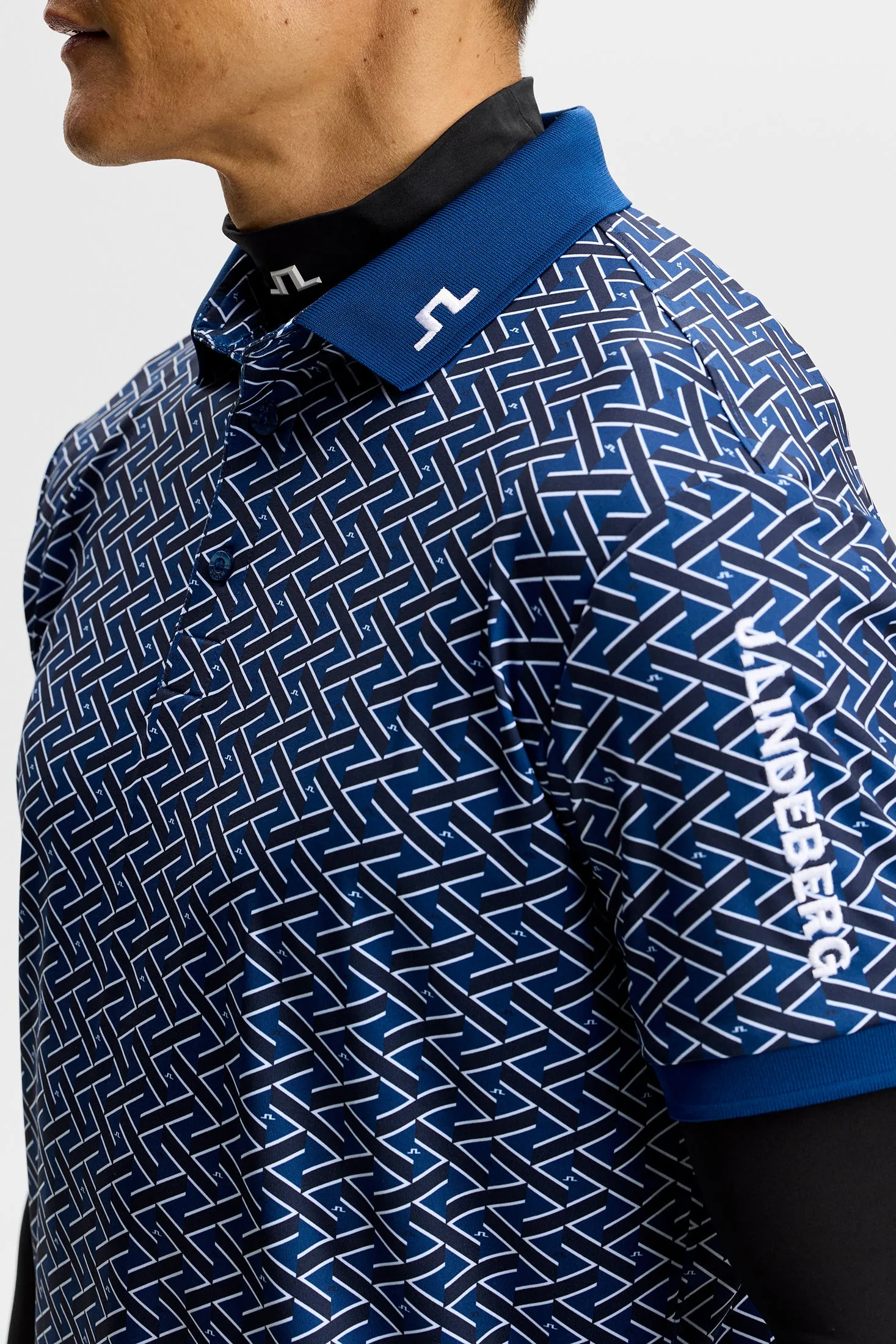 Tour Tech Print Polo / Ladder Estate Navy S sold by J. Lindeberg product image thumbnail 5