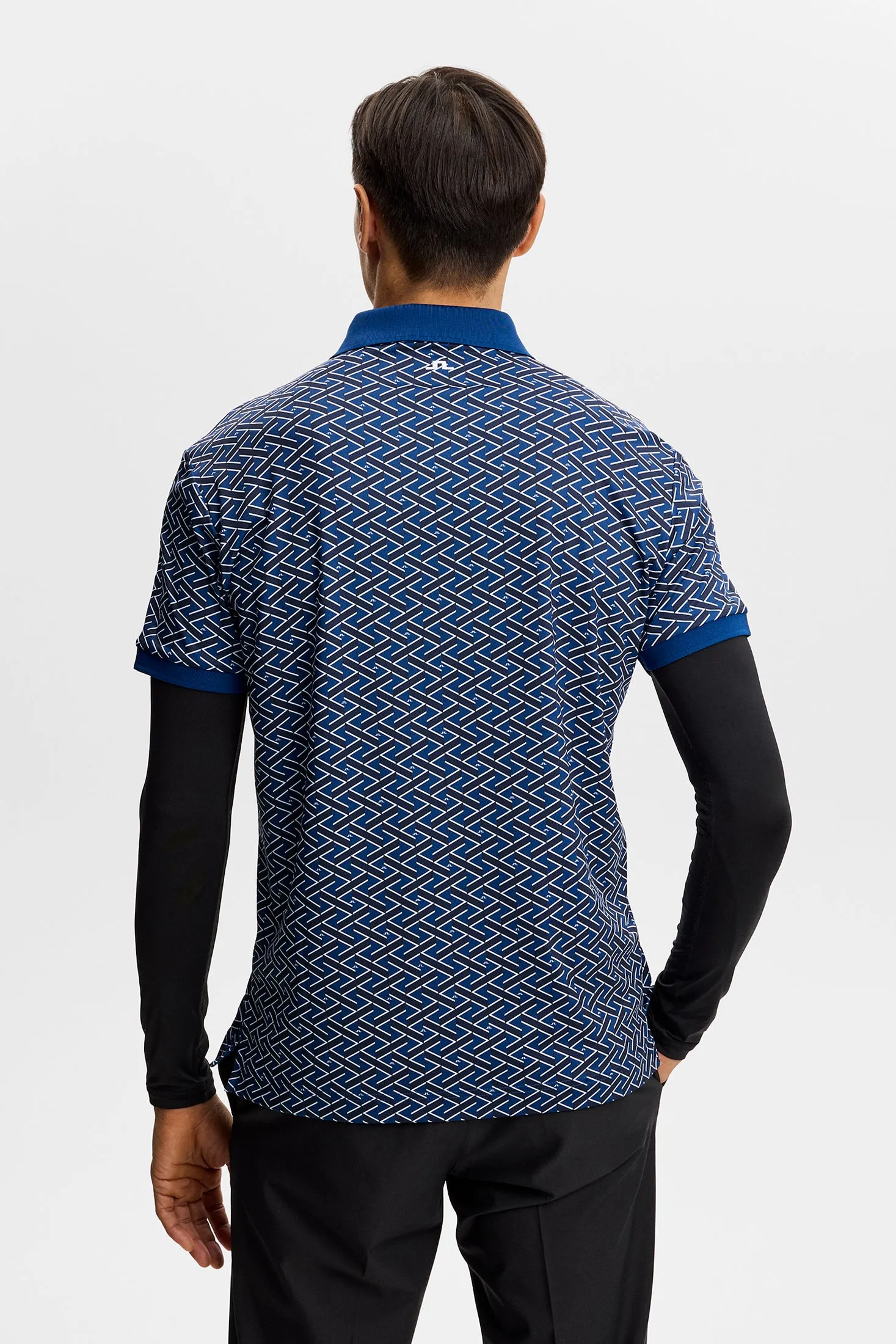 Tour Tech Print Polo / Ladder Estate Navy S sold by J. Lindeberg product image thumbnail 3