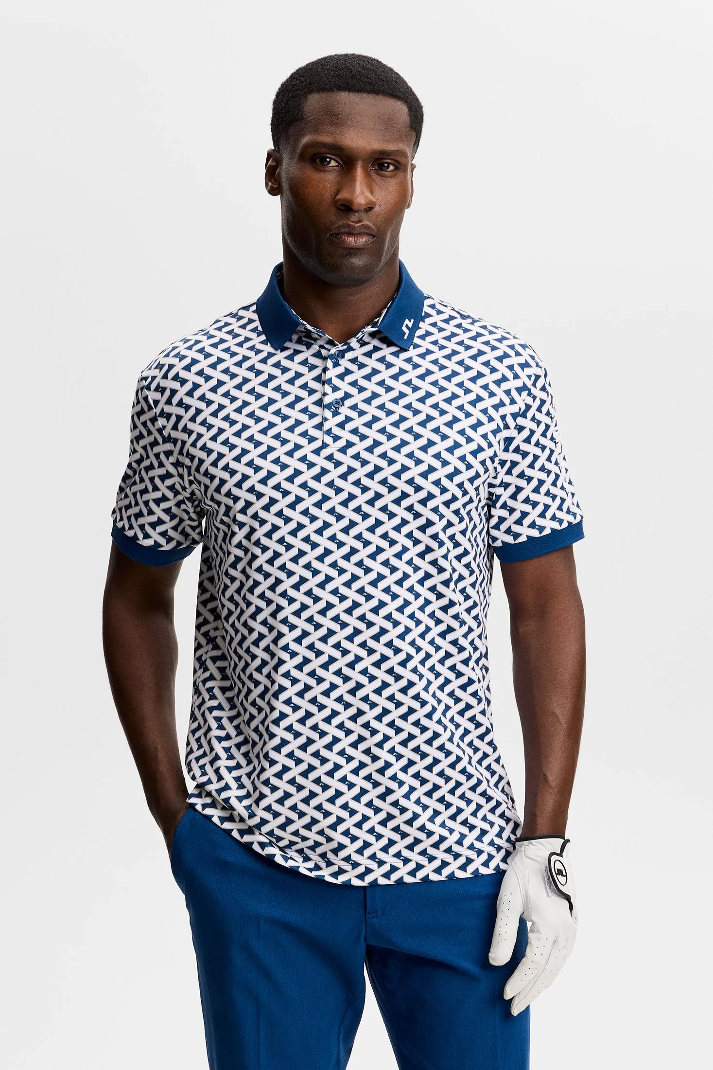 Tour Tech Print Polo / Ladder Estate White S sold by J. Lindeberg product image thumbnail 2