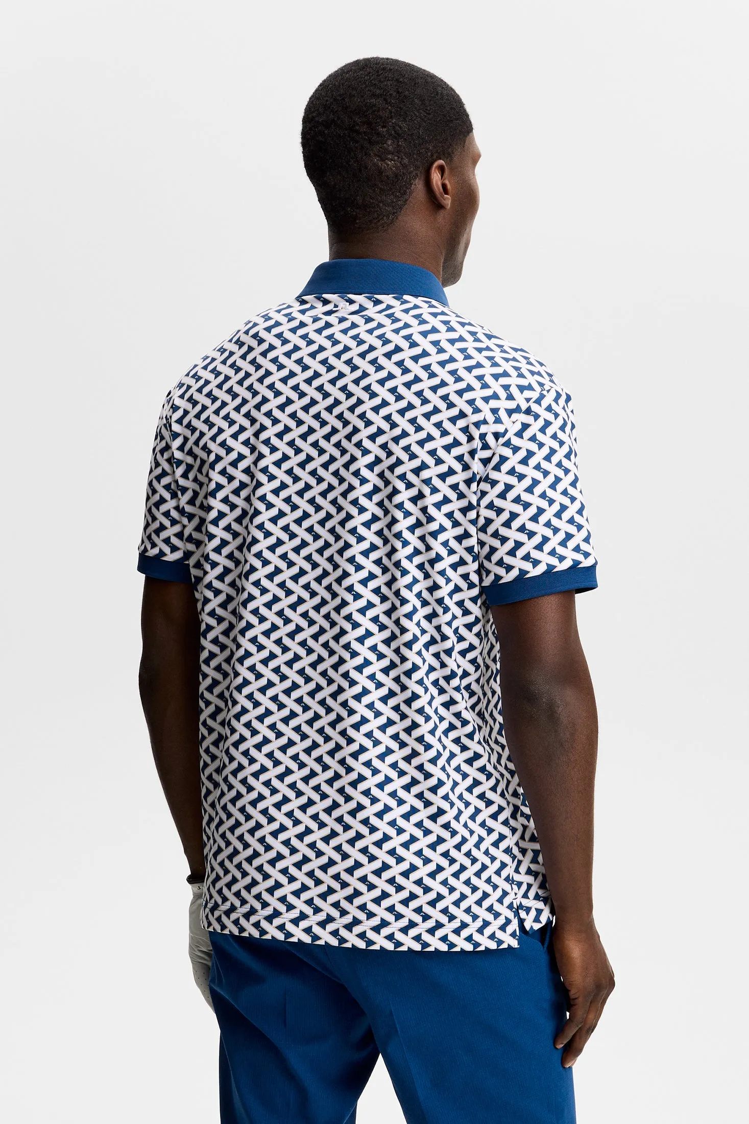 Tour Tech Print Polo / Ladder Estate White S sold by J. Lindeberg product image thumbnail 3