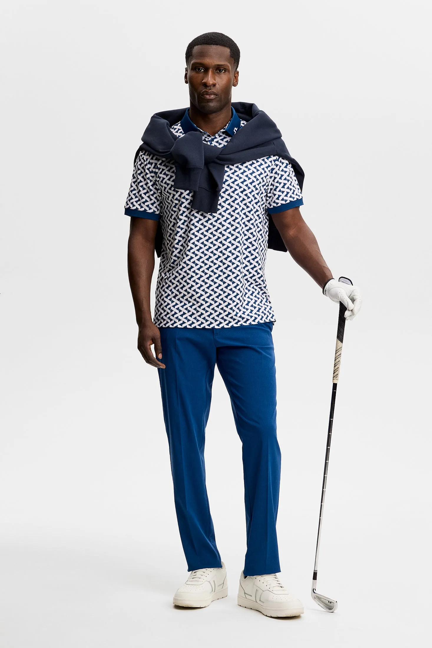 Tour Tech Print Polo / Ladder Estate White S sold by J. Lindeberg product image thumbnail 4