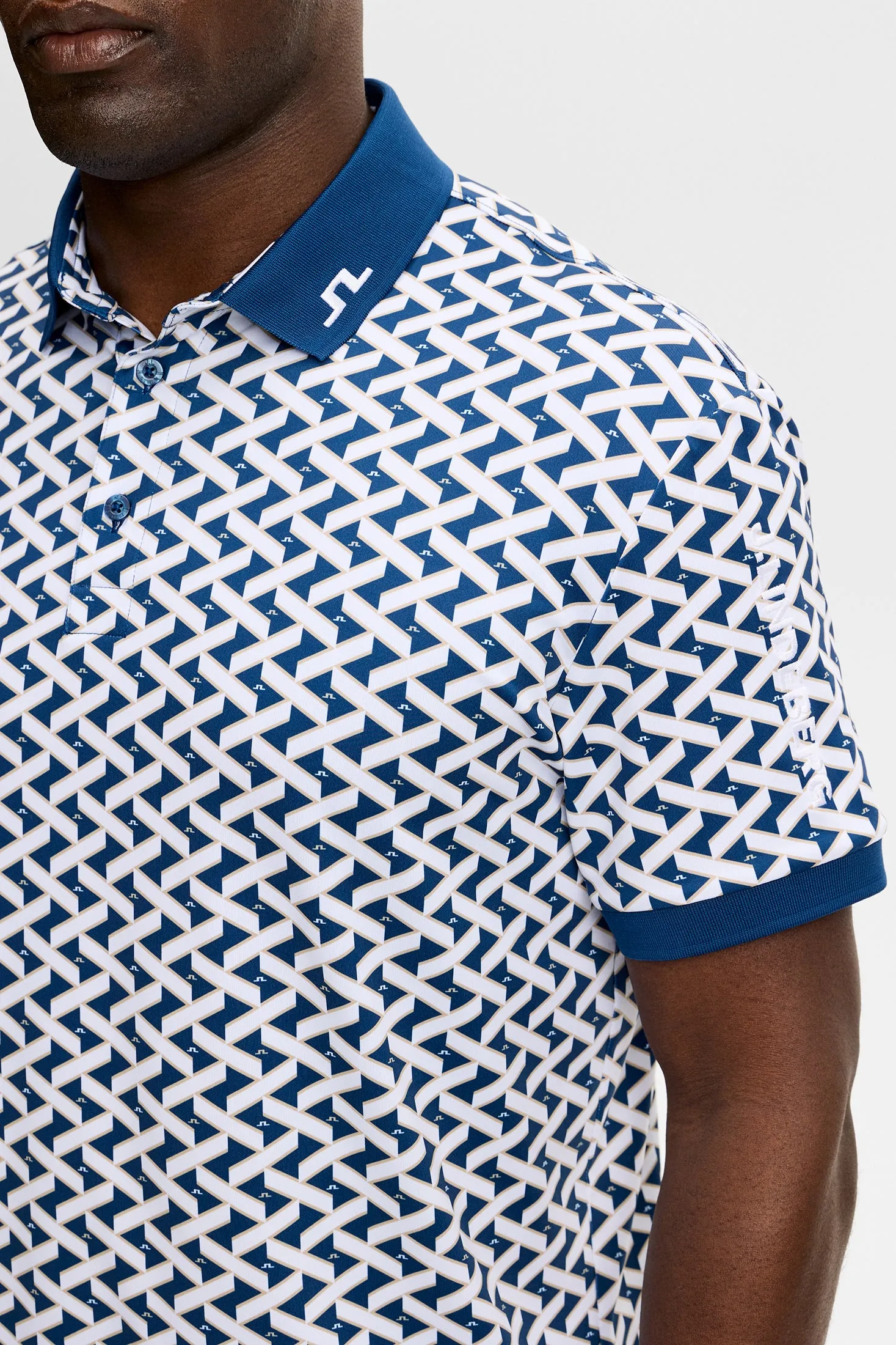 Tour Tech Print Polo / Ladder Estate White S sold by J. Lindeberg product image thumbnail 5