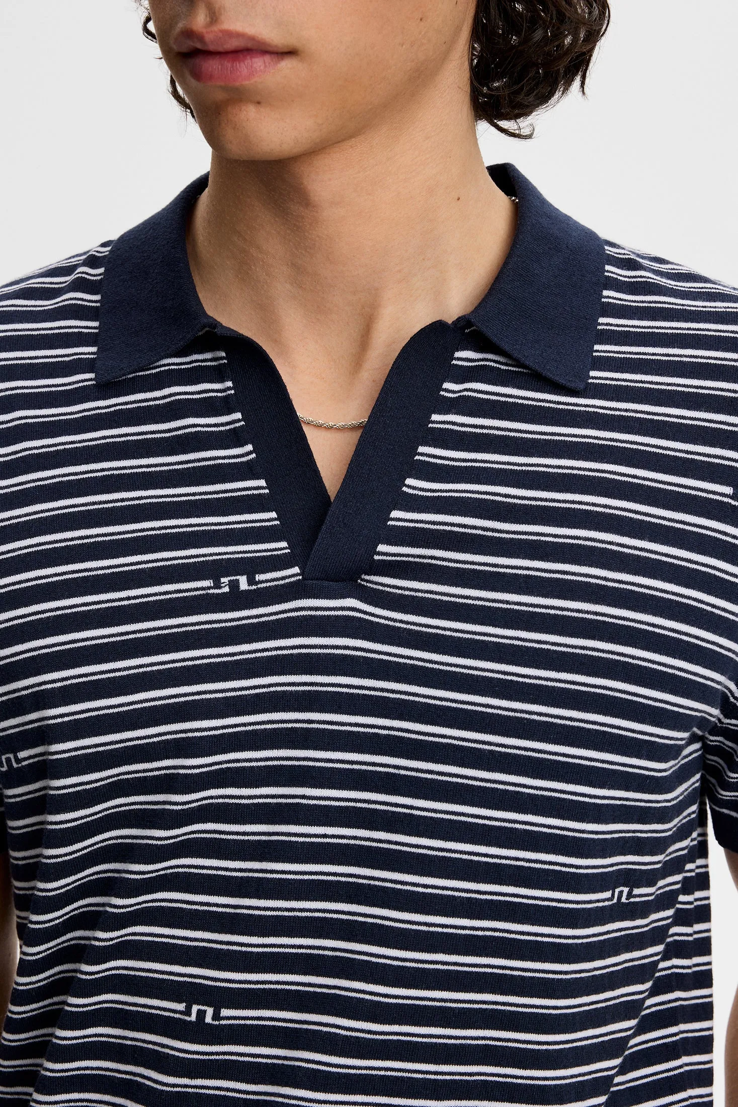 Ben Structure Stripe Polo / Bridge Stripe Navy sold by J. Lindeberg product image thumbnail 5