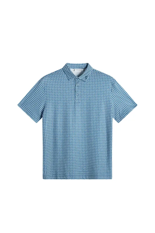 Bala Print Polo / Bias Bridge Estate Sky S made by J. Lindeberg