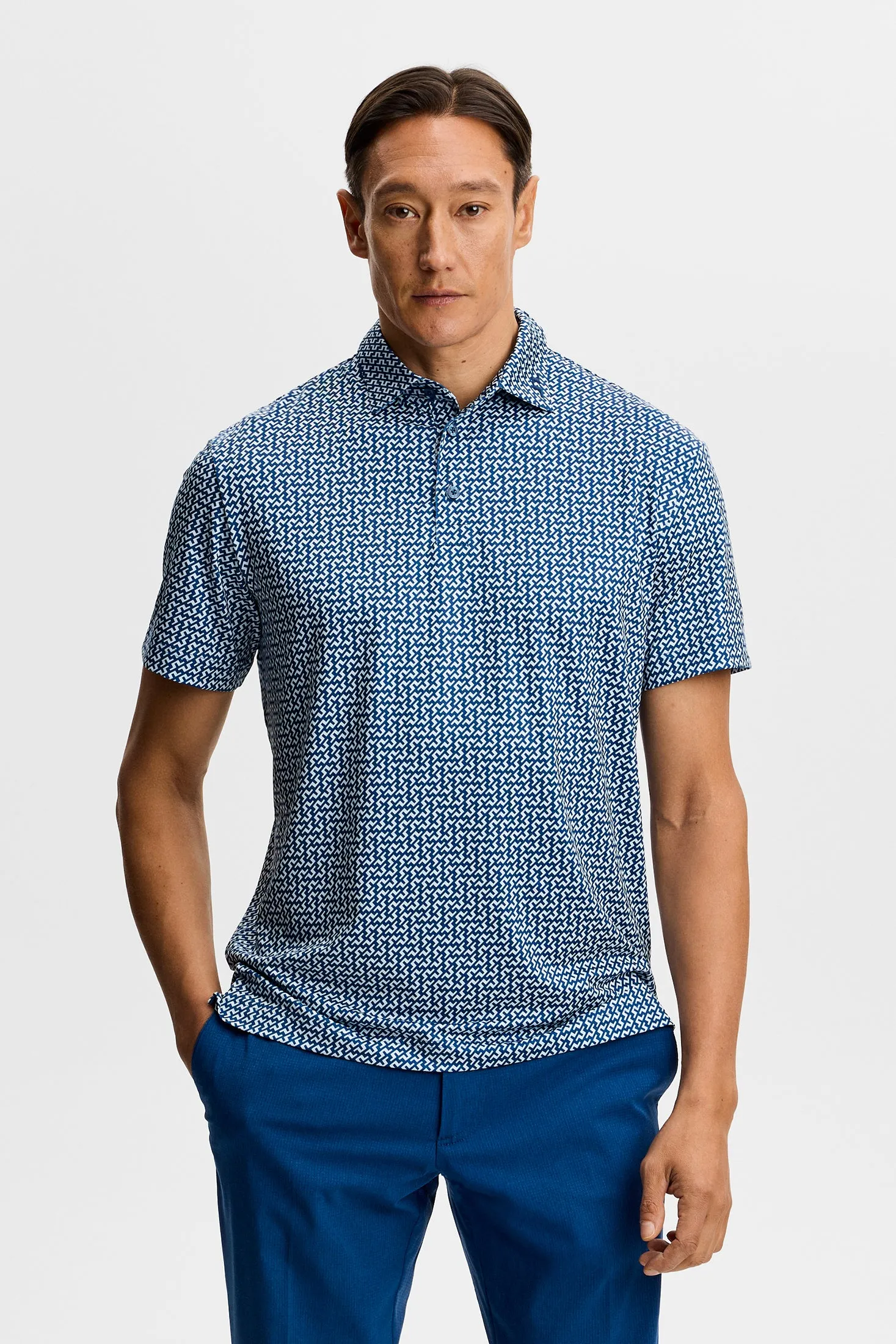 Bala Print Polo / Bias Bridge Estate Sky S sold by J. Lindeberg product image thumbnail 2