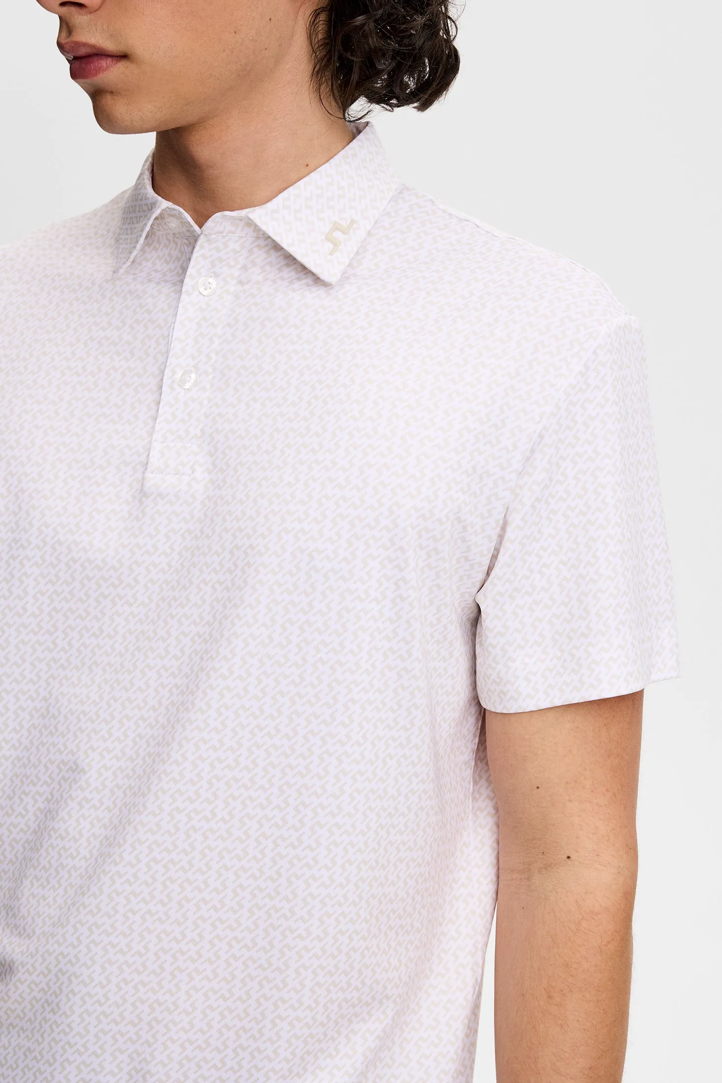 Bala Print Polo / Bias Bridge White Moonbeam S sold by J. Lindeberg product image thumbnail 5