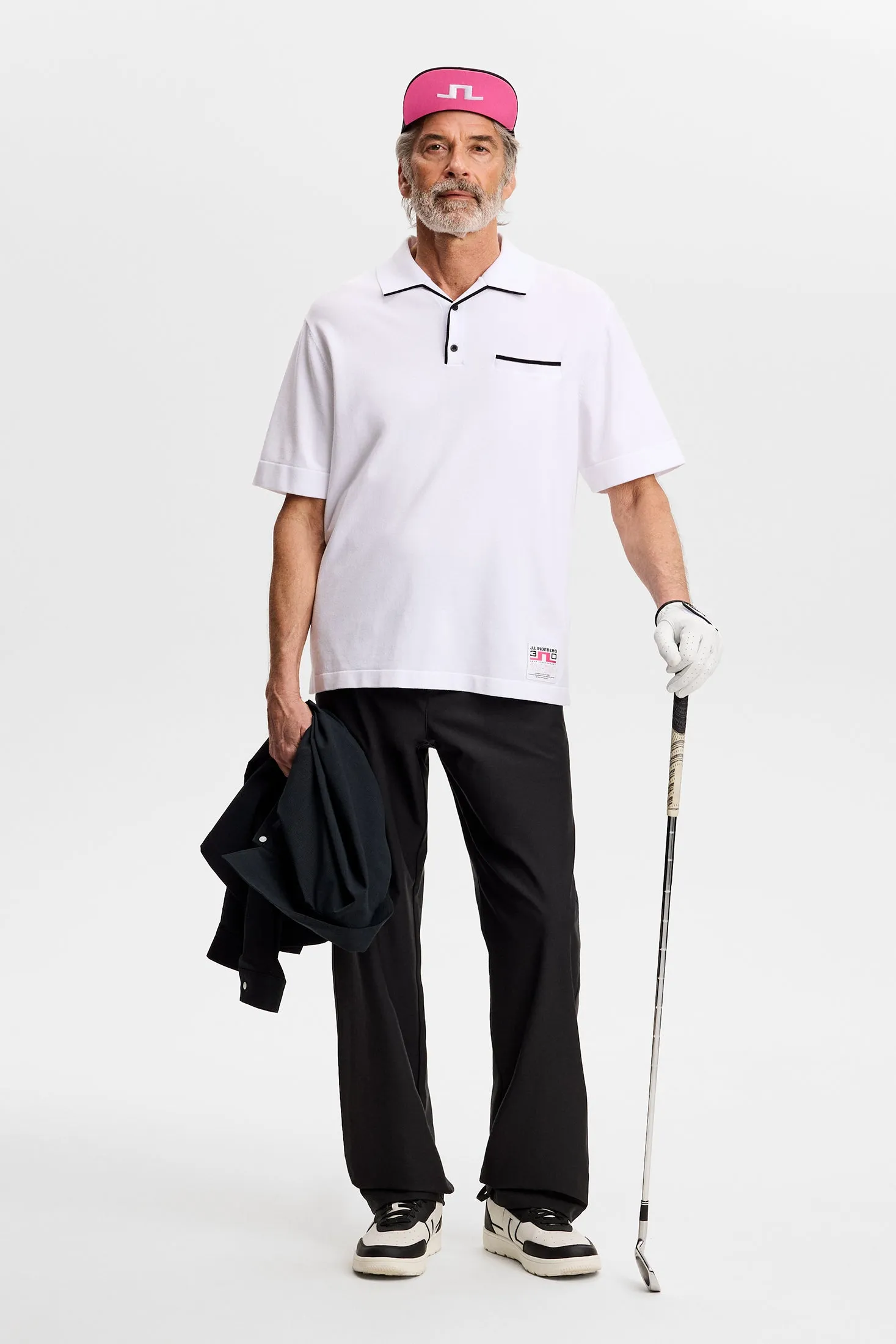 30Y Jesper Retro Relaxed Polo / White sold by J. Lindeberg product image thumbnail 4