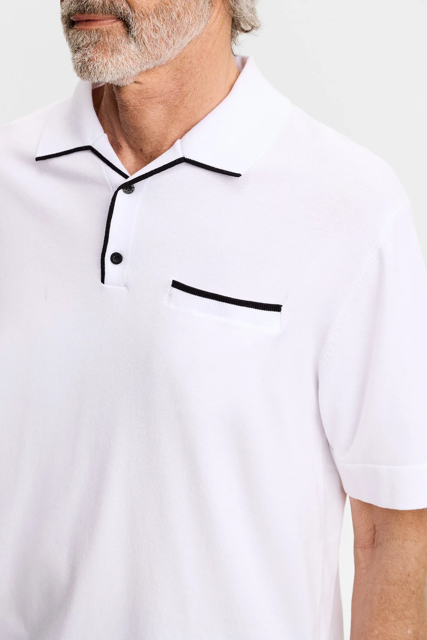 30Y Jesper Retro Relaxed Polo / White sold by J. Lindeberg product image thumbnail 5