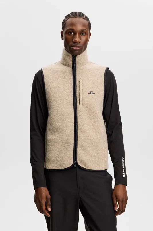 Duncan Wool Fleece Vest / Moonbeam made by J. Lindeberg
