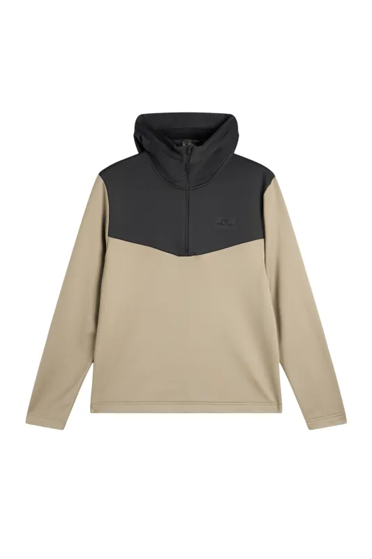 Maclean Quarter Zip Hood / Brindle made by J. Lindeberg