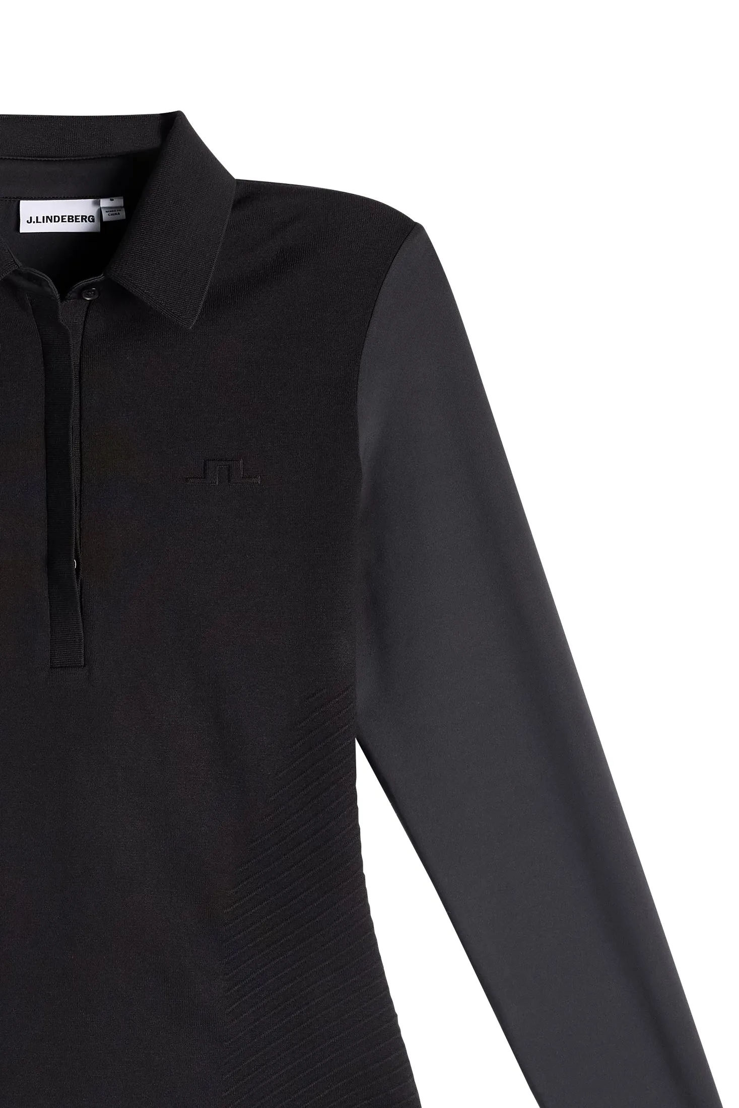 Kailey LS Hybrid Knit Polo / Black sold by J. Lindeberg product image thumbnail 2