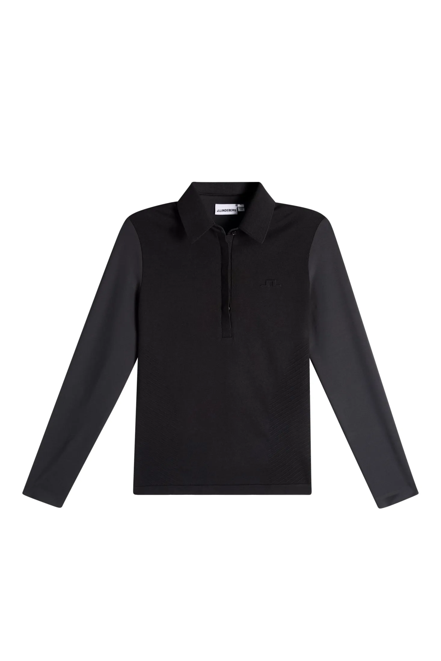 Kailey LS Hybrid Knit Polo / Black sold by J. Lindeberg