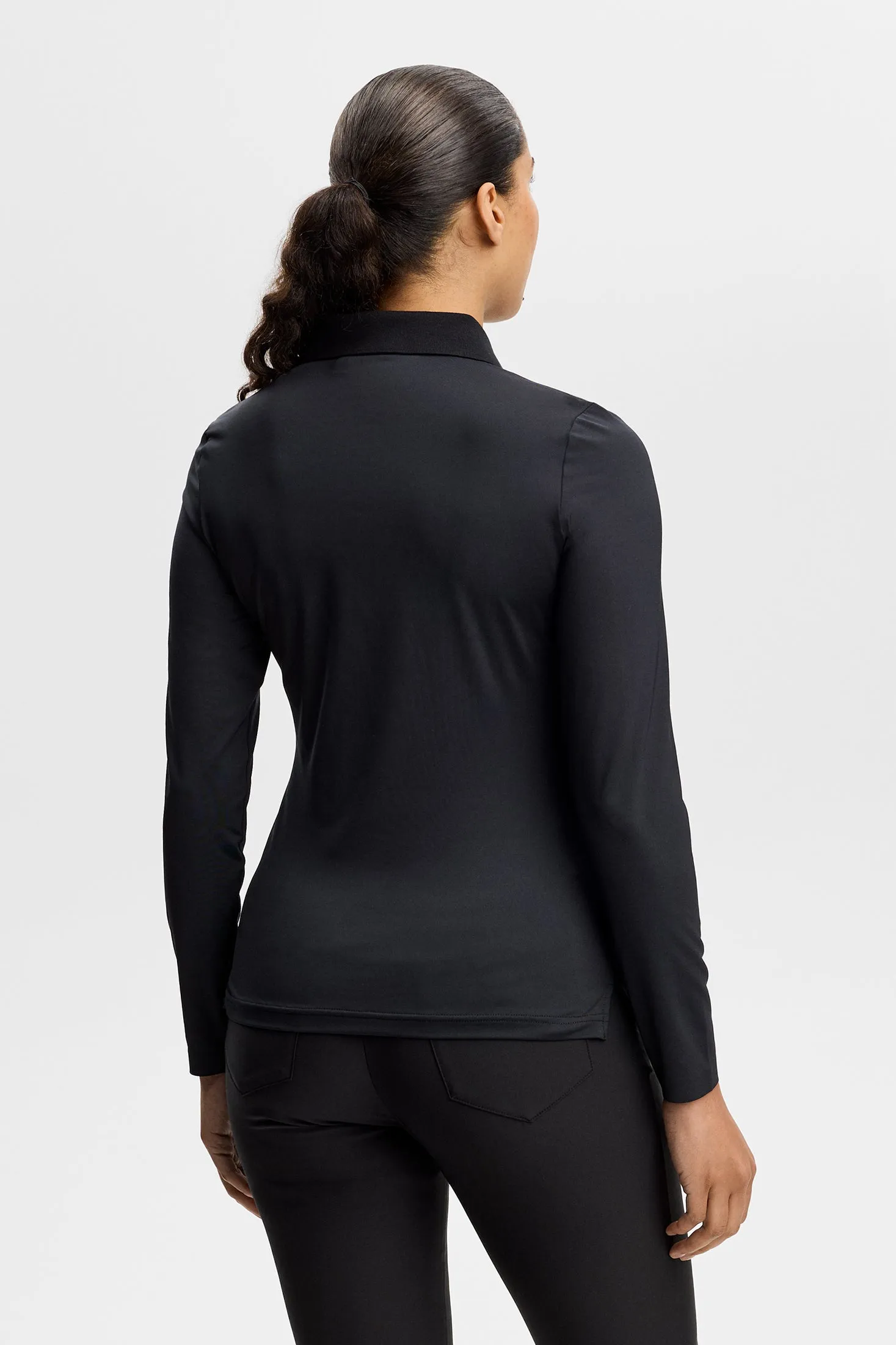 Kailey LS Hybrid Knit Polo / Black sold by J. Lindeberg product image thumbnail 4