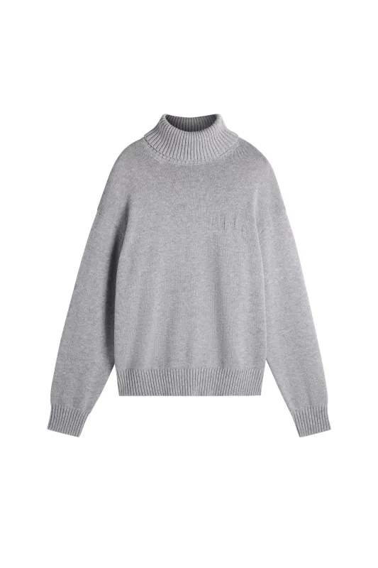 Eddy Knitted Turtleneck / Light Grey Melange made by J. Lindeberg