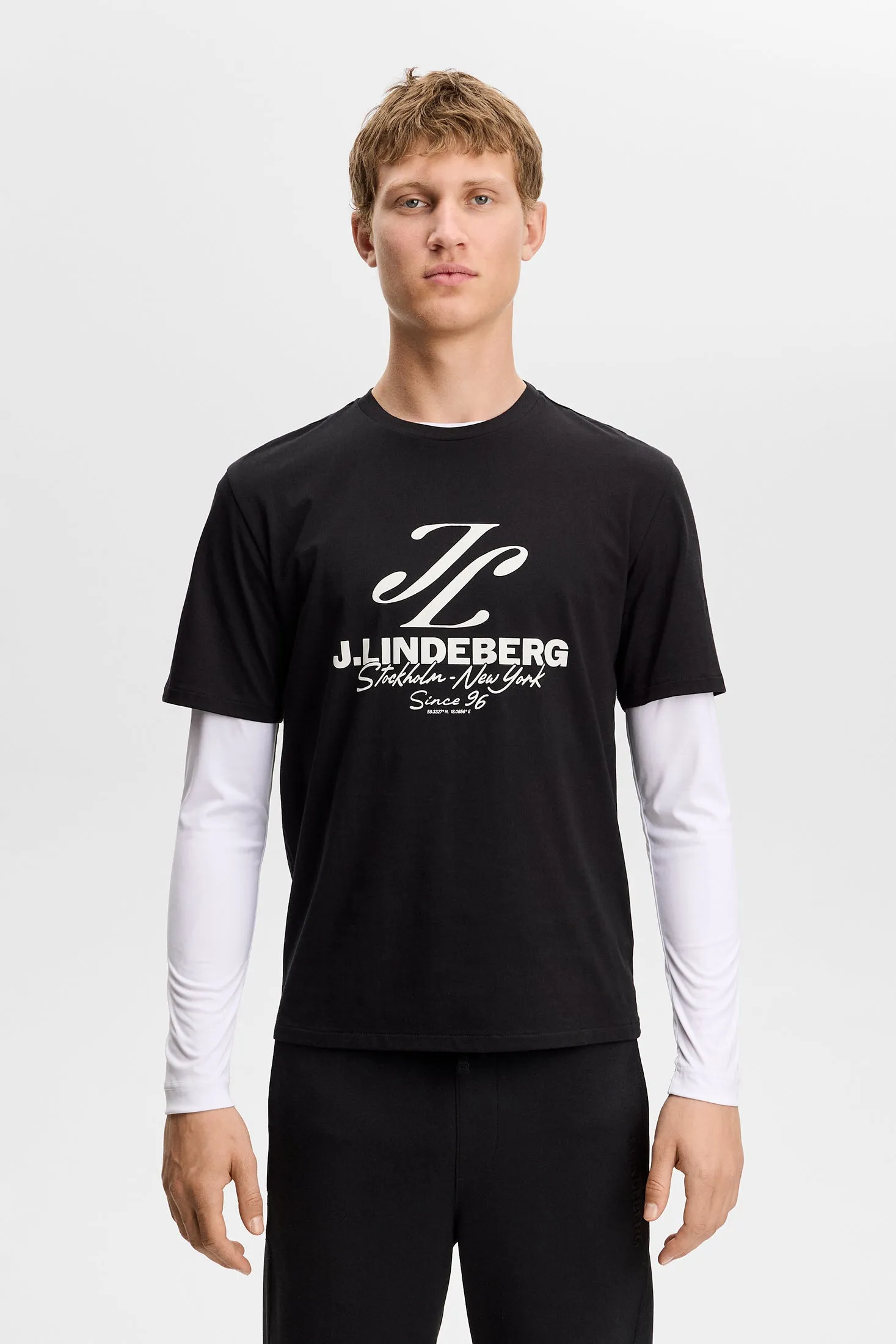 Alpha Graphic T-shirt / Black sold by J. Lindeberg product image thumbnail 2